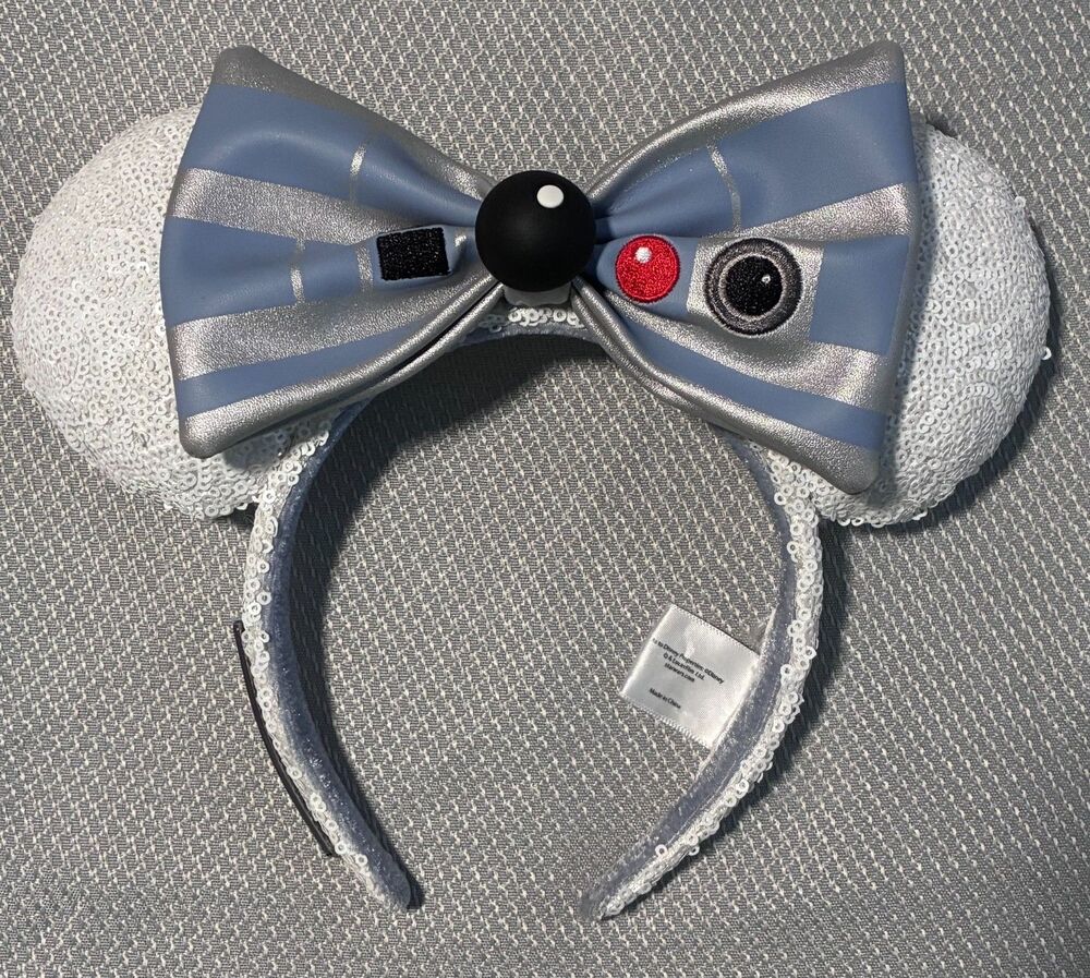 Disney Loungefly Star Wars R2-D2 Droid Beep Boop Rebel Ears White Sequins